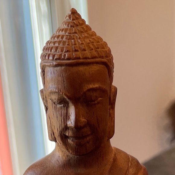 Hand Carved Wood Buddha, Cambodian - Picture 5 of 5